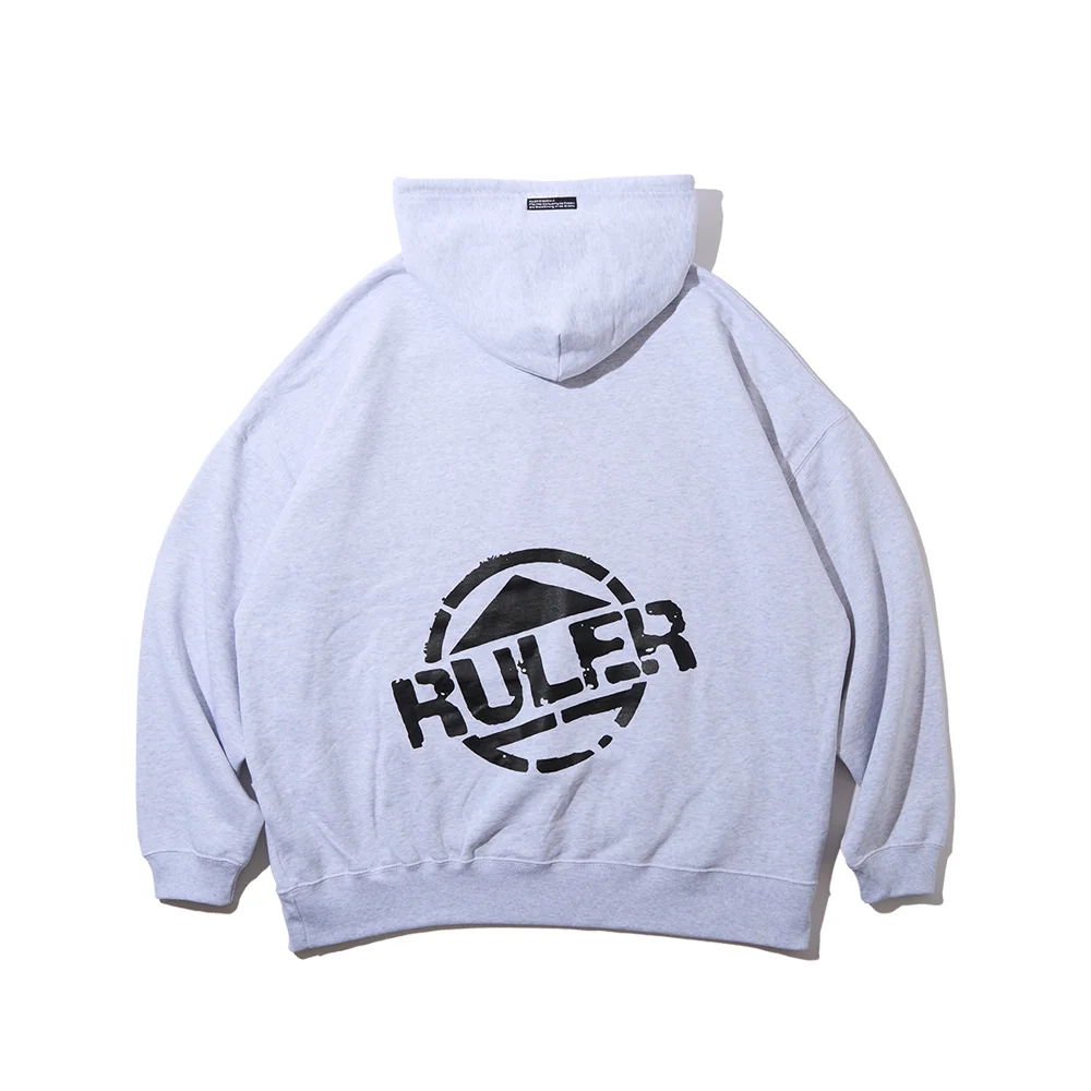 RULER 10オンスフーディー バックプリント グラフィック　アッシュ