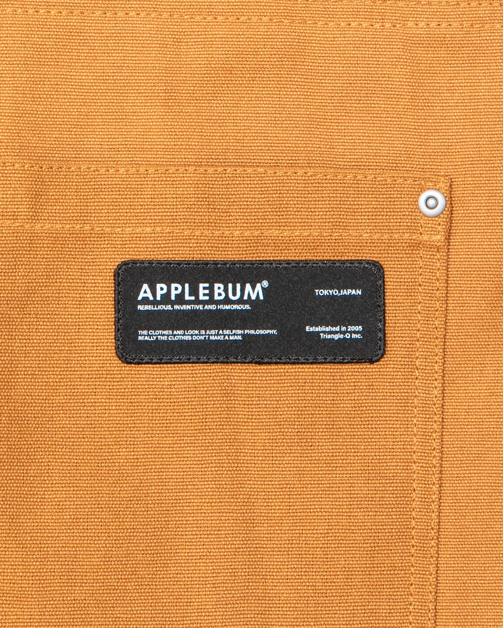 APPLEBUM ネームタグ付き ワークエプロン　キャメル
