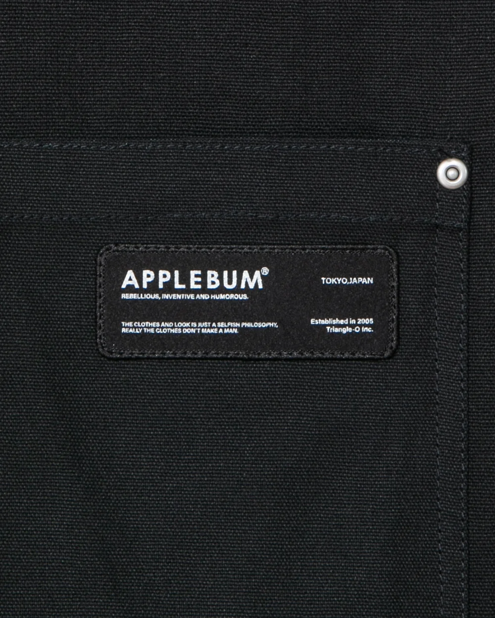 APPLEBUM ネームタグ付き ワークエプロン　ブラック