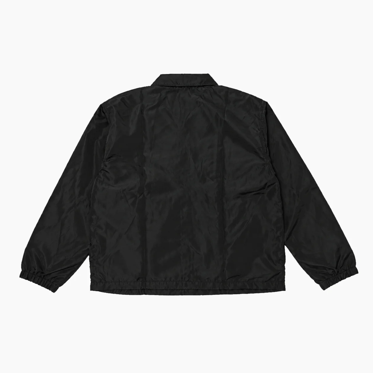 EXPANSION NY EP HACKING JACKETのブラックの背面。程よくゆとりのあるボックスシルエットのポリエステルジャケット。