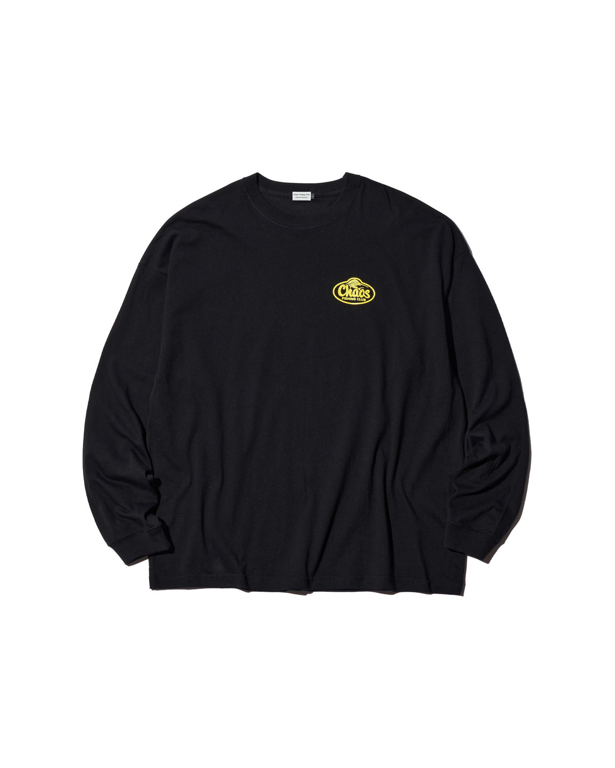 Wormkun T-Shirt L/SのBlackの正面。ワームをモチーフにしたグラフィックをプリントした、5.6oz綿100％のロングスリーブTシャツ。