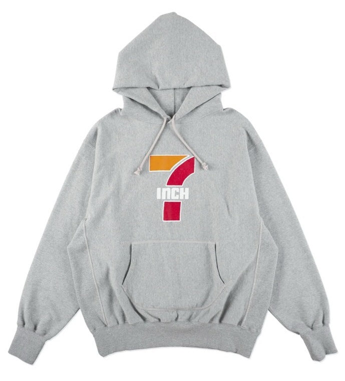 RECOGNIZE 7 INCH HOODIE MURO グラフィックフーディー　正面　グレー
