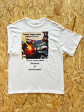 Never Learn Man Tシャツ アルバムジャケット バックプリント　ホワイト
