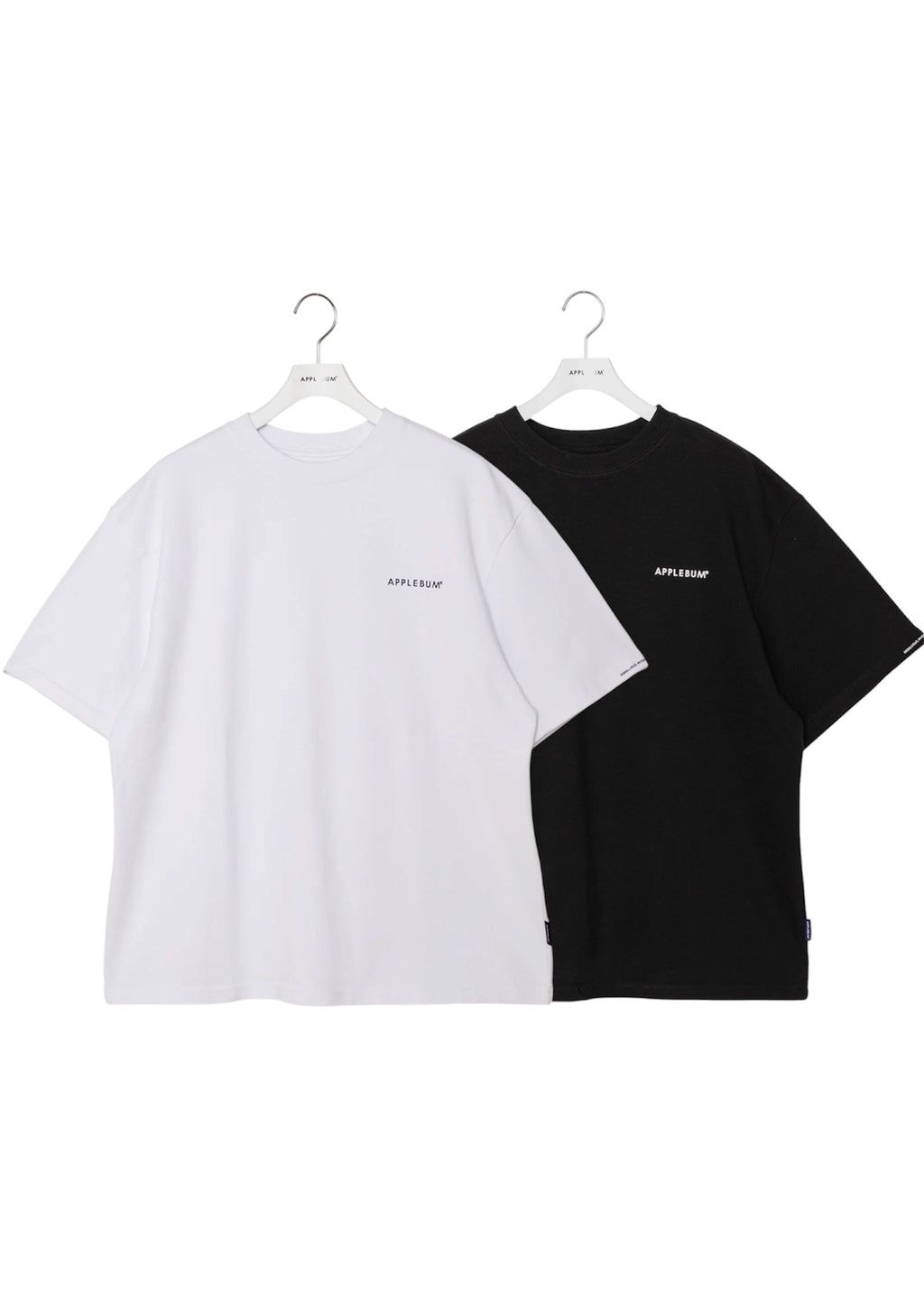 APPLEBUM Standard Products ロゴTシャツ メンズ 12oz ヘビーウェイト コットン 半袖Tシャツ ホワイト　ブラック　正面