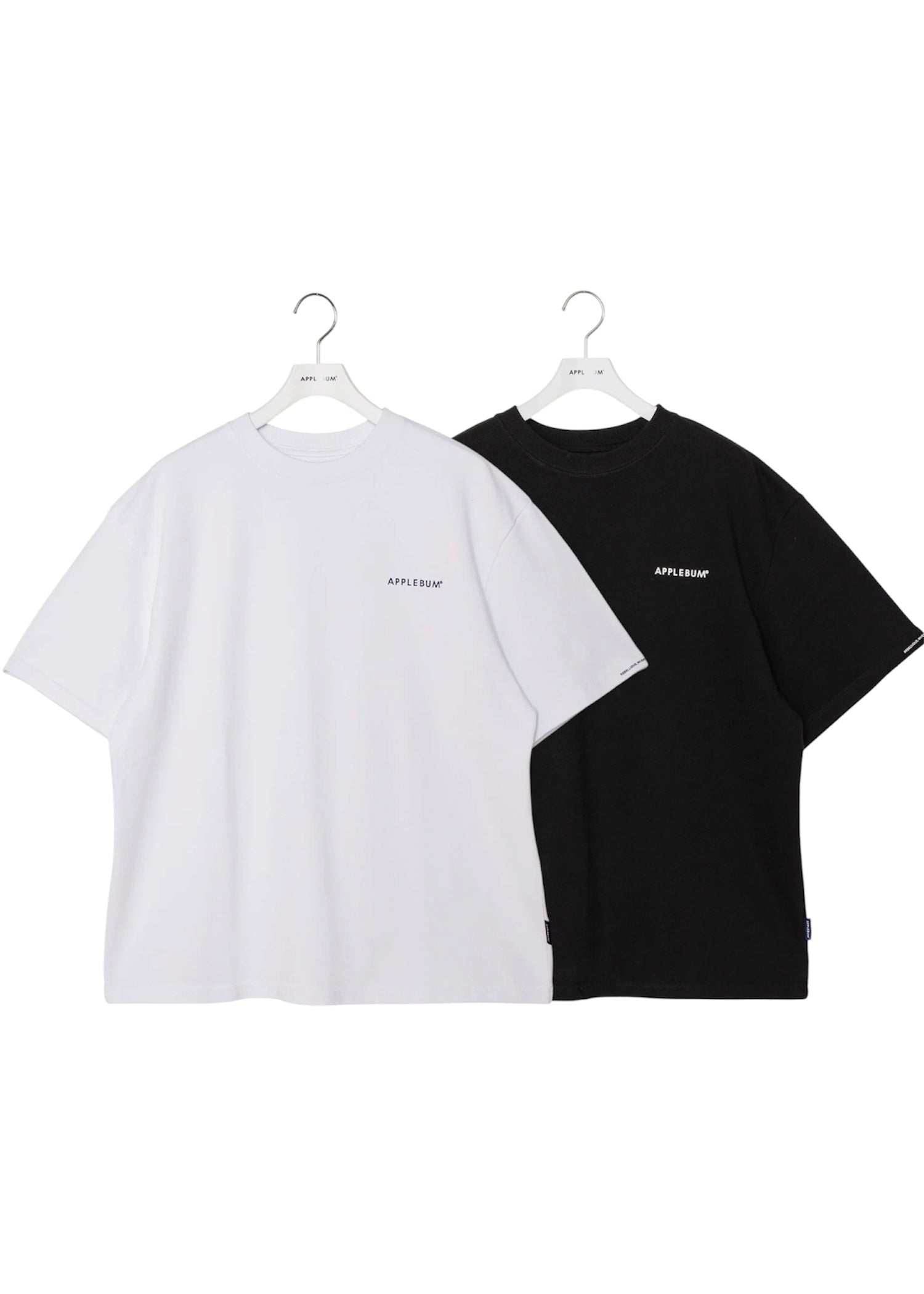 APPLEBUM Standard Products ロゴTシャツ メンズ 12oz ヘビーウェイト コットン 半袖Tシャツ ホワイト　ブラック　正面