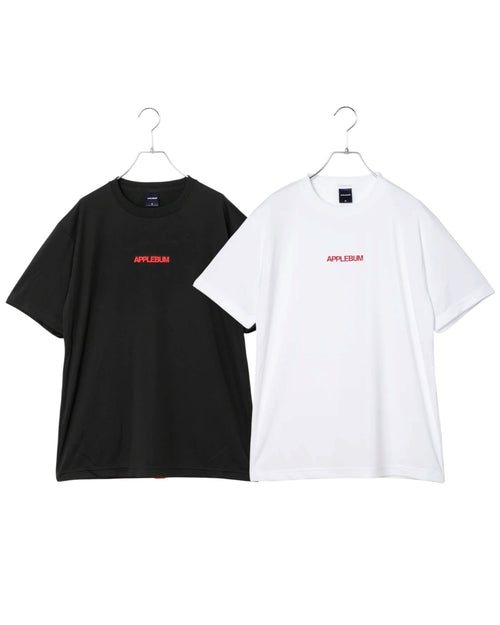 APPLEBUM ドライTシャツ 吸水速乾 UVカット スポーツTシャツ ホワイト　ブラック　正面