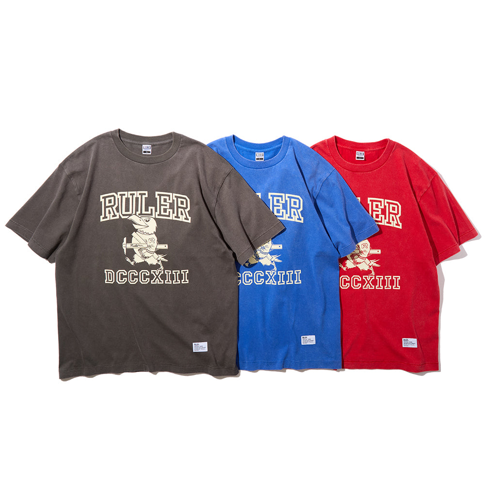 RULER ( ルーラー ) / College 6.2oz Washed S/S Tee (カレッジ 6.2オンス ウォッシュド ショートスリーブ ティー )